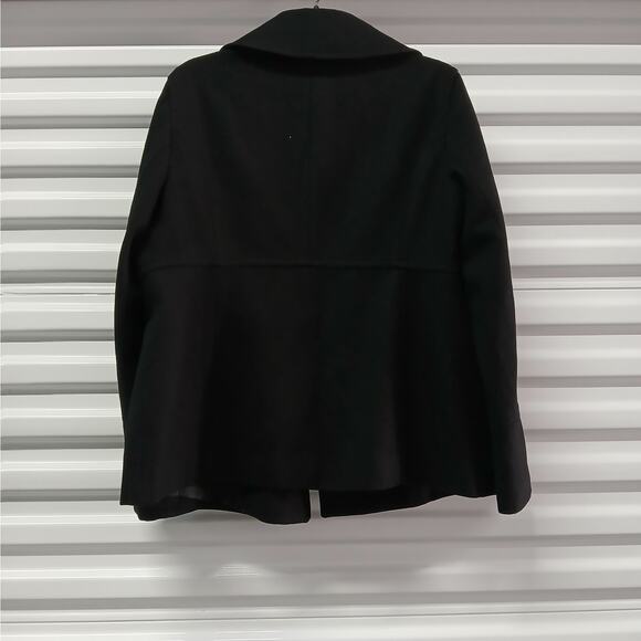 Michael Michael Kors Women's Peacoat Size Large Black Wool Blend Winter Coat - Picture 3 of 7